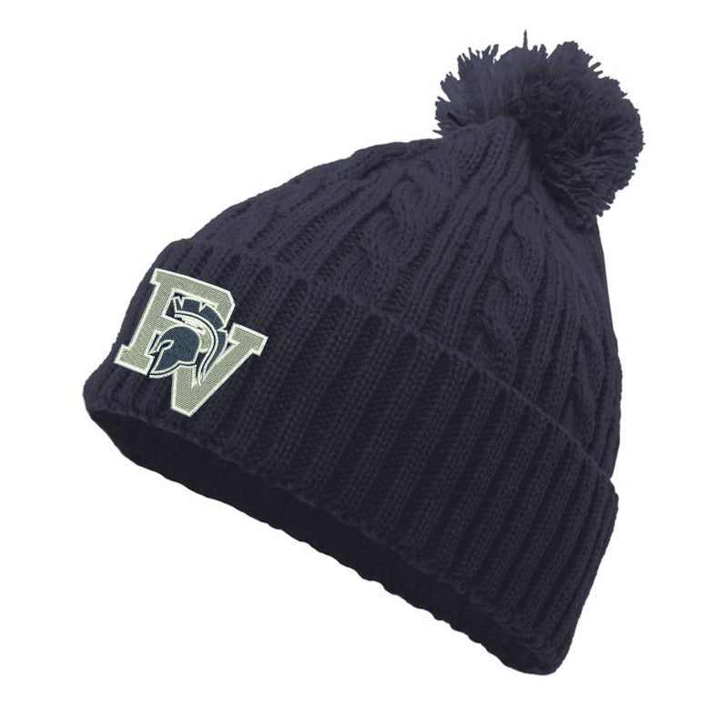 Stocking Hat - Youth - Pacific Cable Knit Pom Pom