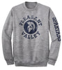 Crewneck Sweatshirt w/ circular logo- Avail in Grey, White or Light Pink
