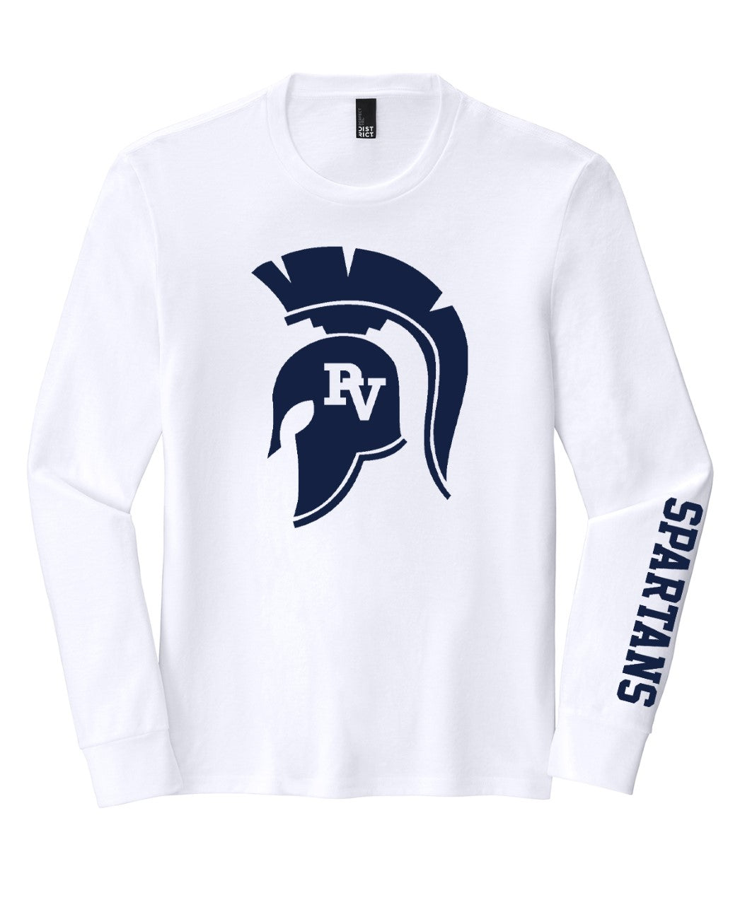 District Triblend Long Sleeve Tee-Spartan Head