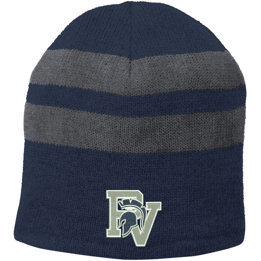 Beanie - Fleece Lined Striped Beanie