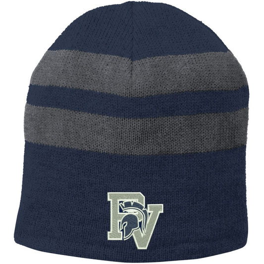 Beanie - Fleece Lined Striped Beanie