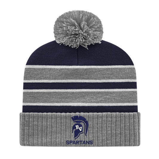 Beanie - Cap America Stripe Knit w/ Ribbed Cuff