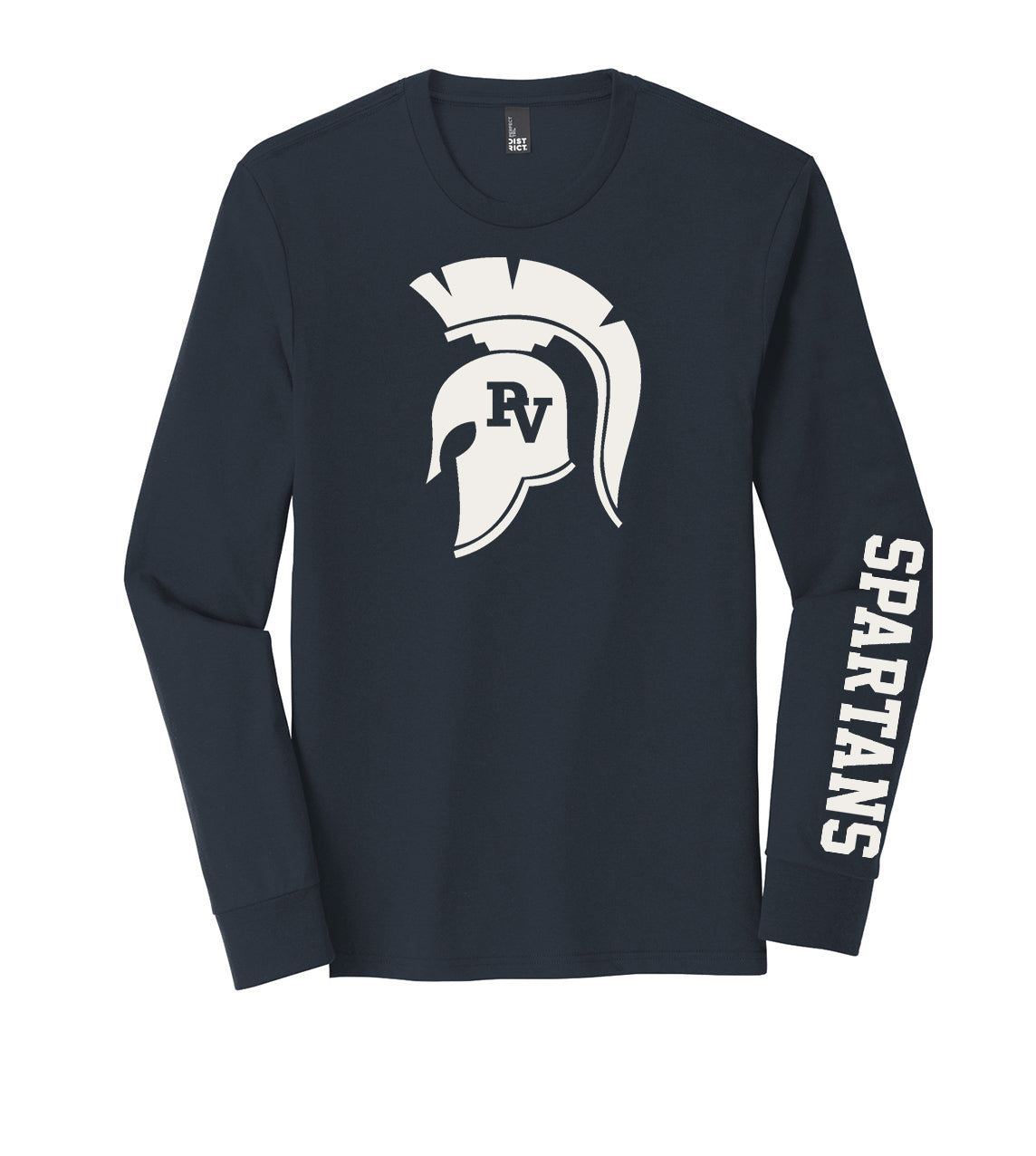 District Triblend Long Sleeve Tee-Spartan Head