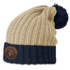 Ladies Richardson Chunk Pom Beanie with Leather Patch - avail in various colors