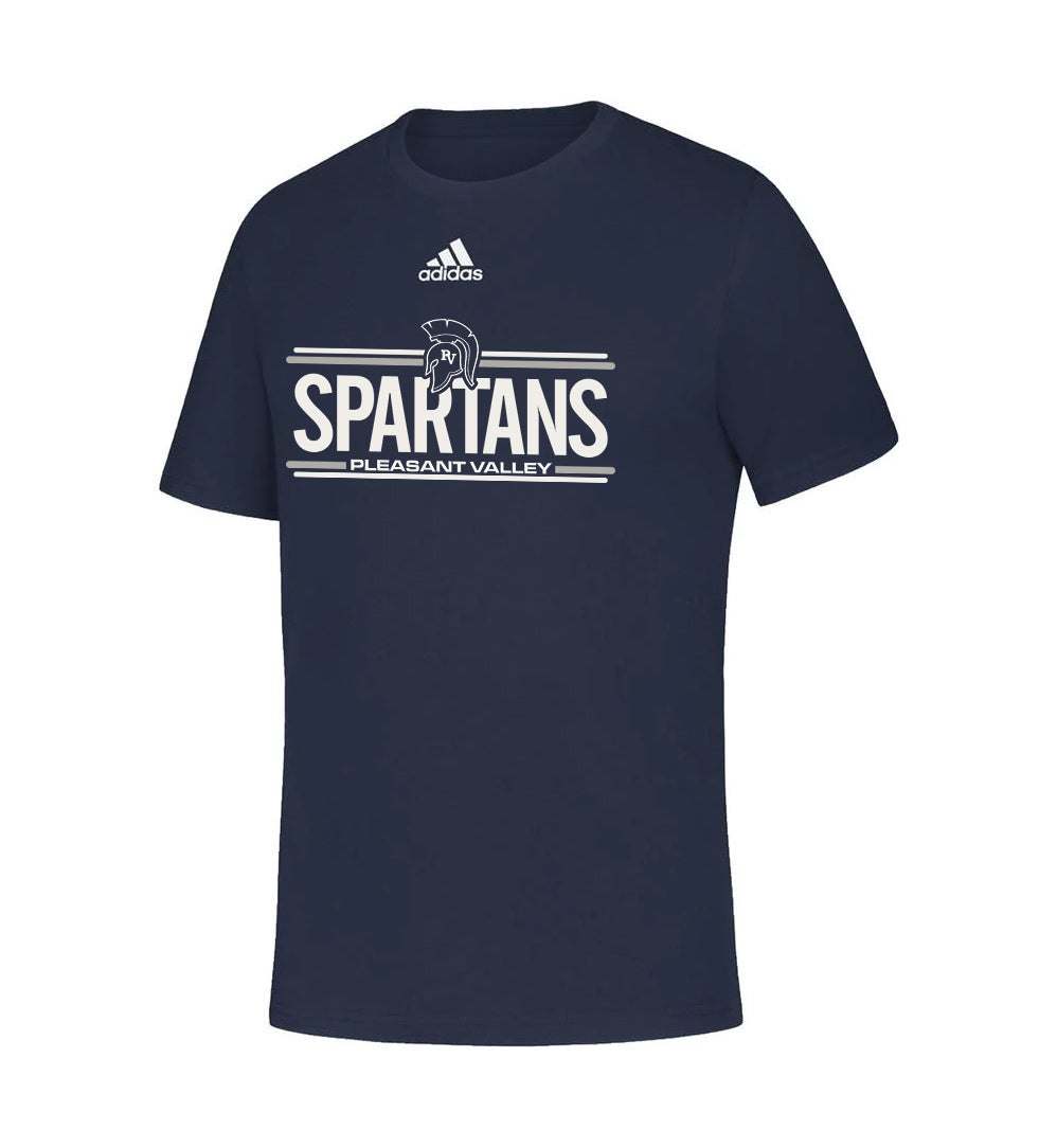 Adidas Youth SS Tee-SPARTANS with Lines