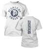 Short Sleeve T-shirt  with circular logo - Grey, White or Pink - Youth & Adult sizes