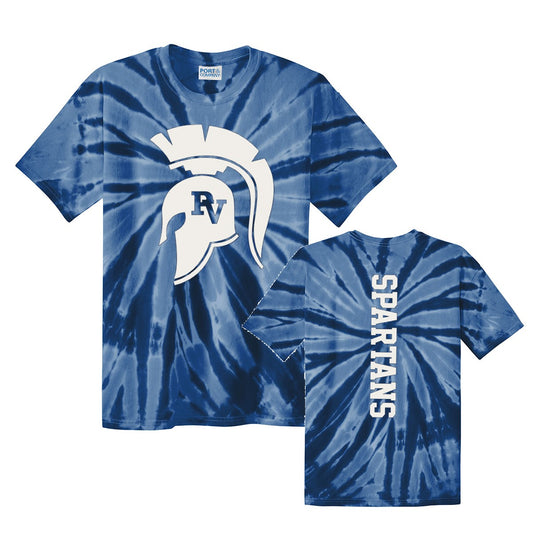 Navy tie-dye Tee - Spartan Head